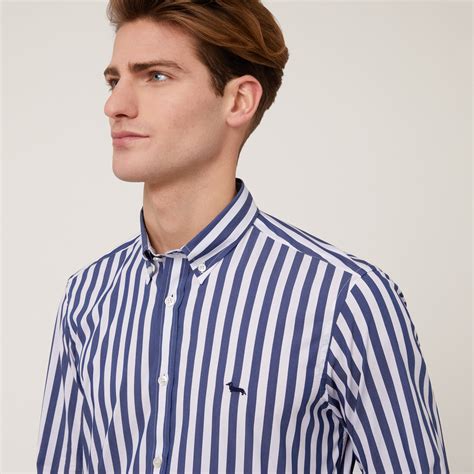 Striped Stretch Cotton Shirt 